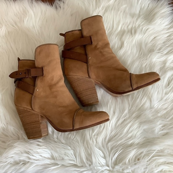 Rag & Bone Harrow Nubuck Suede Ankle Booties Sz-8 - Picture 5 of 11